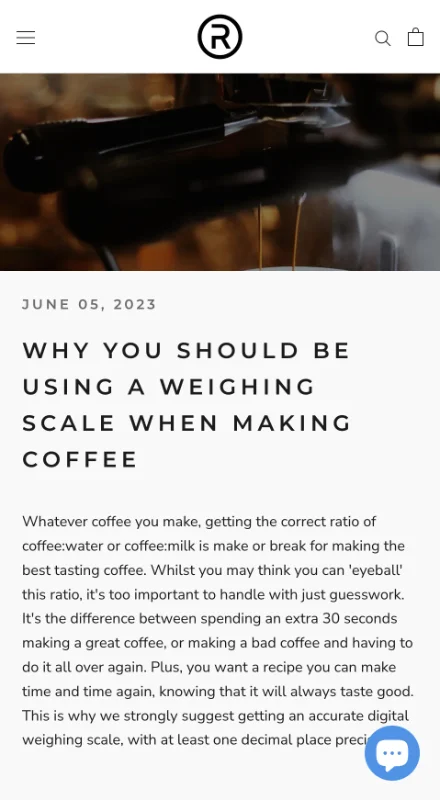 Rosso Blog Weighing Scale Coffee